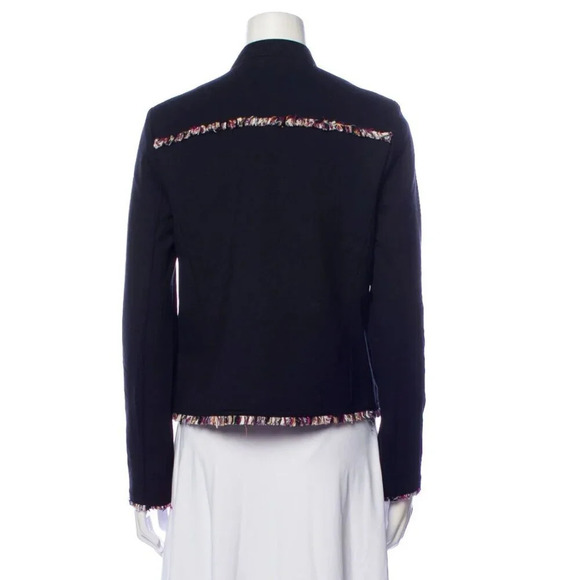 Tory Burch Tweed Detail Double Breasted Knit Fabric Jacket 0 - Picture 2 of 9